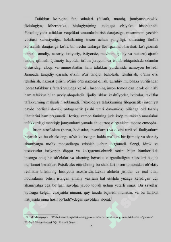 TAFAKKURNI RIVOJLANISH BOSQICHLARI 5
