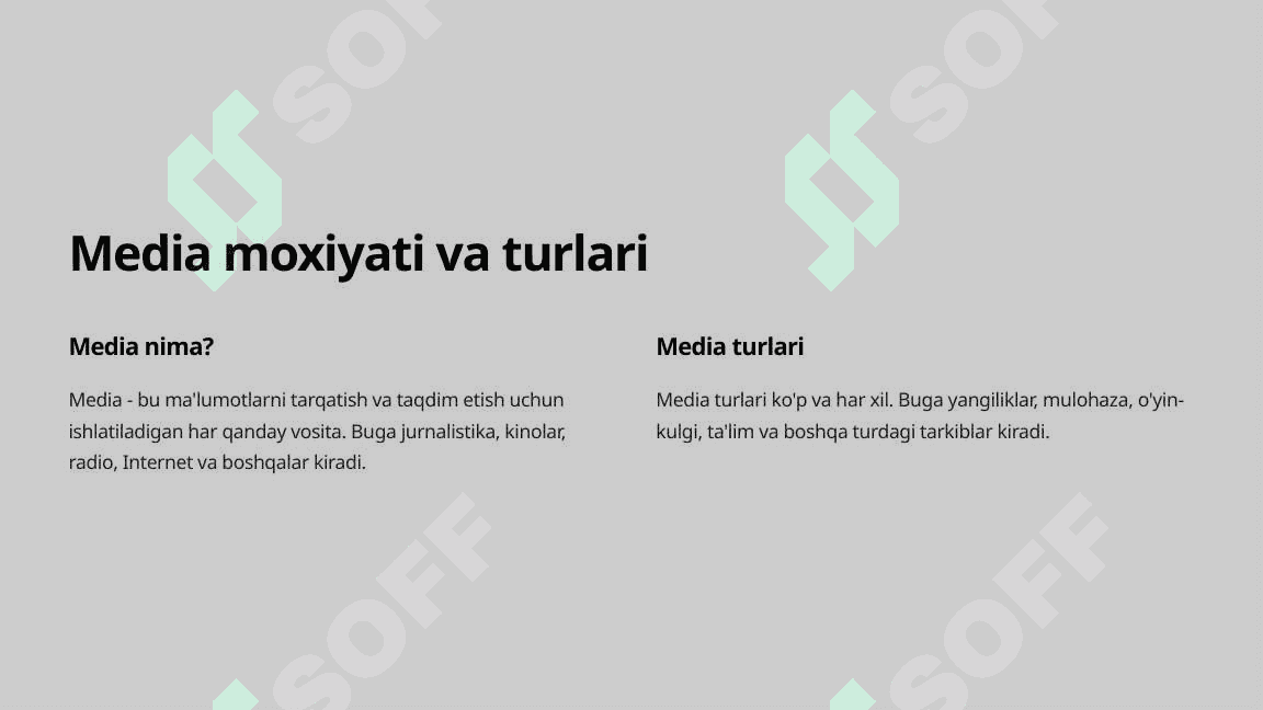 Xorijiy ommaviy axborot vositalarining media makondagi o'rni. 2
