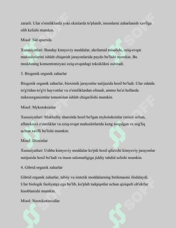 Organik zaharlarning tahlilida spektral usullarni qo`llash 4