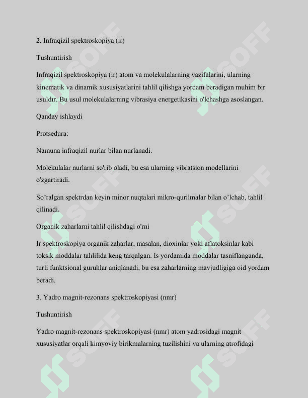 Organik zaharlarning tahlilida spektral usullarni qo`llash 7
