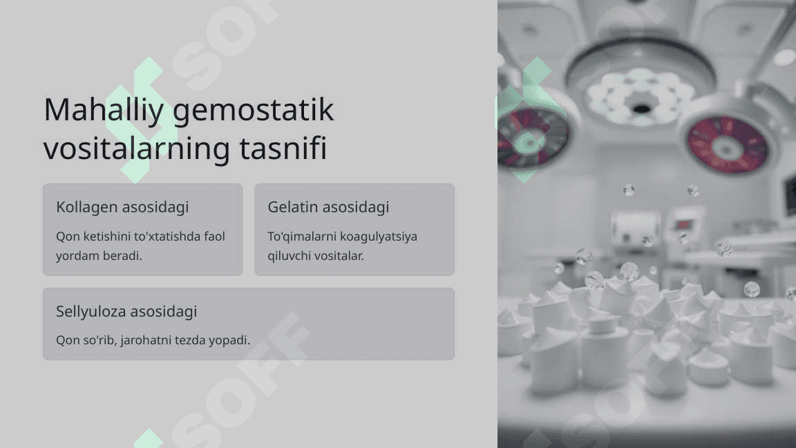 Mahalliy gemostaz uchun zamonaviy dori vositalari 3