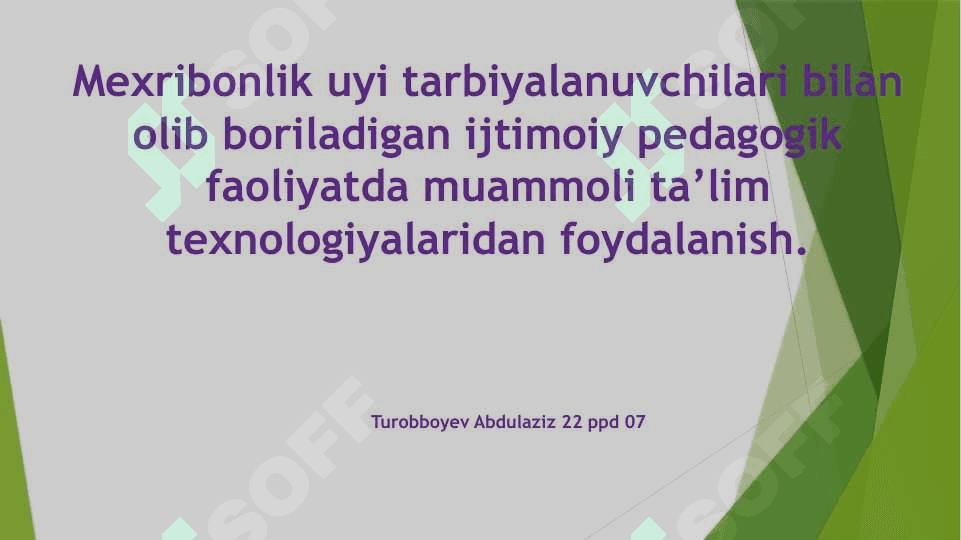 Mexribonlik uyi tarbiyalanuvchilari bilan olib boriladigan ijtimoiy pedagogik faoliyatda muammoli ta’lim texnologiyalaridan foydalanish 2