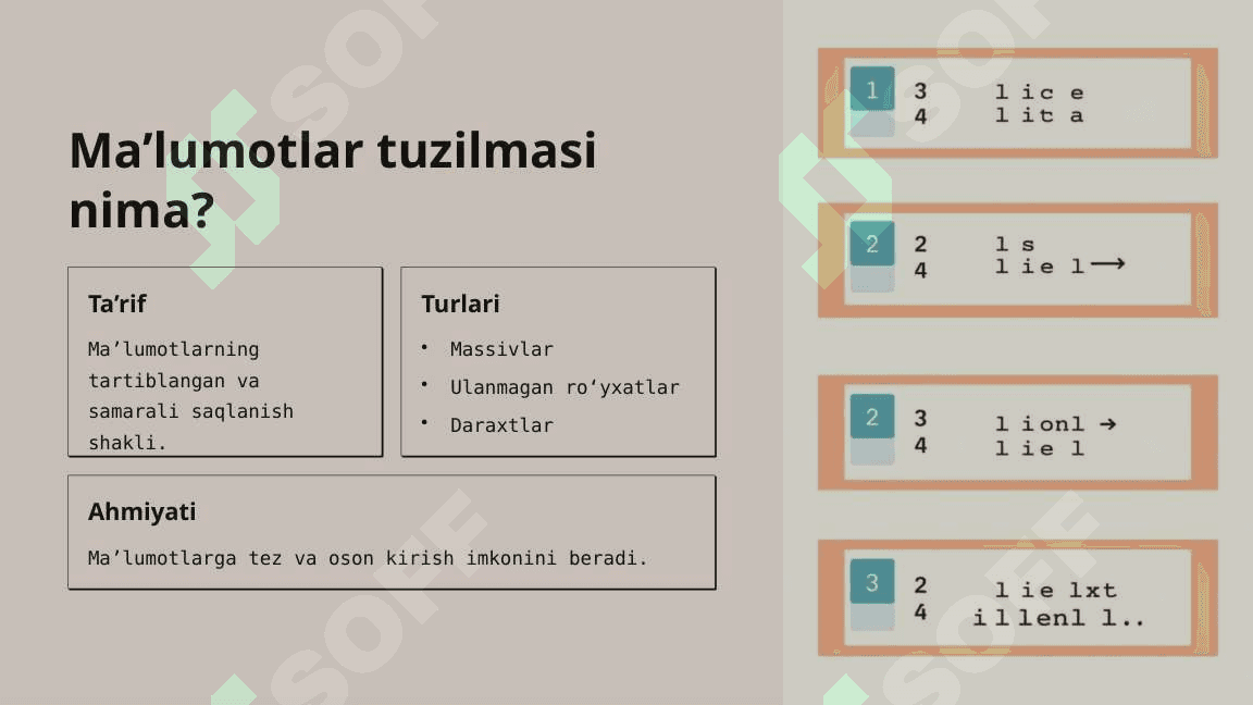 Maʼlumotlar tuzilmasiga kirish 2