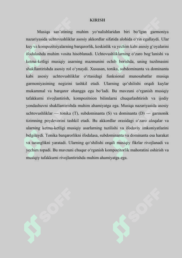 Ladning asosiy uchtovushliklari va ularning aylanmalari 2