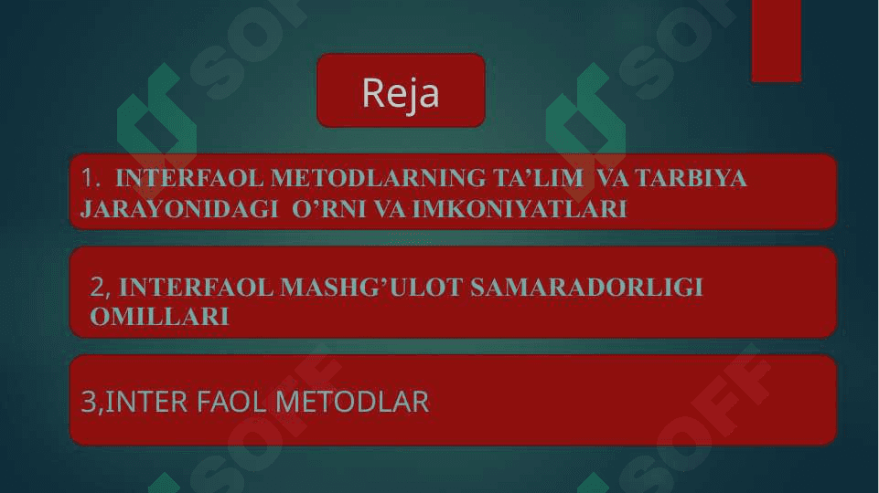 O‘qitishning interfaol metodlari 2
