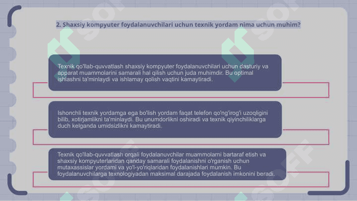 Shaxsiy kompyuterning texnikaviy ta’minotidan foydalanishning ahamiyati va usullari 4