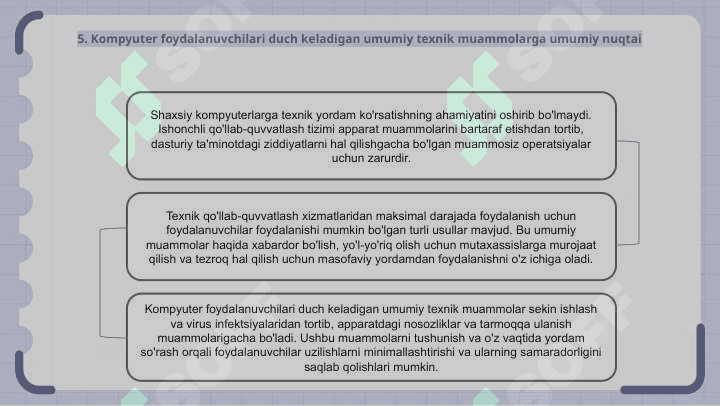 Shaxsiy kompyuterning texnikaviy ta’minotidan foydalanishning ahamiyati va usullari 7