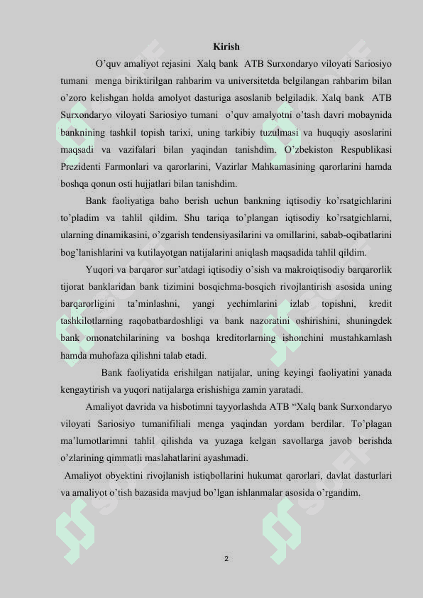 Xalq bank amaliyot hisoboti Sariosiyo tumani 2