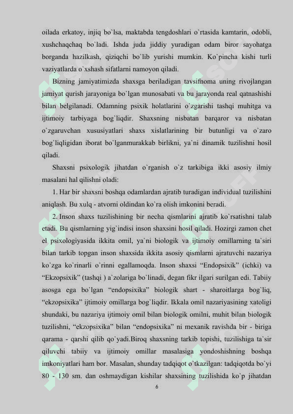 SHAXS TARAQQIYOTIDA EHTIYOJLARNING TA'SIRI 6