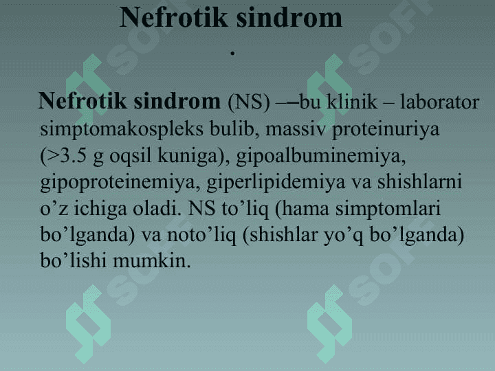 Nefrotik sindrom Buyrak amiloidozi 2