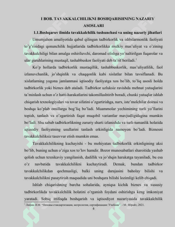 Tavakkalchilikni boshqarish 6