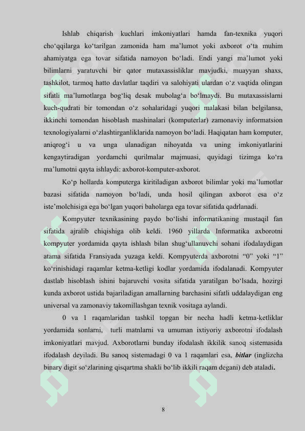 Informatika va axborot texnologiyalari fanini oʻqitishda interfaol metodlardan foydalanish 8