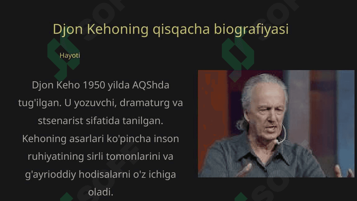 Djon Kehoning "G'ayriihtiyoriy ong mo'jizalari" 3