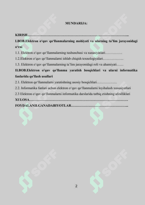 Informatika fanlarini o'qitishda elektron o'quv qo'llanma yaratish texnologiyasining ahamiyati 2