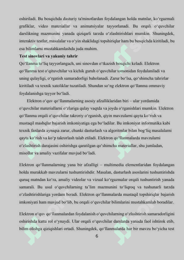 Informatika fanlarini o'qitishda elektron o'quv qo'llanma yaratish texnologiyasining ahamiyati 6