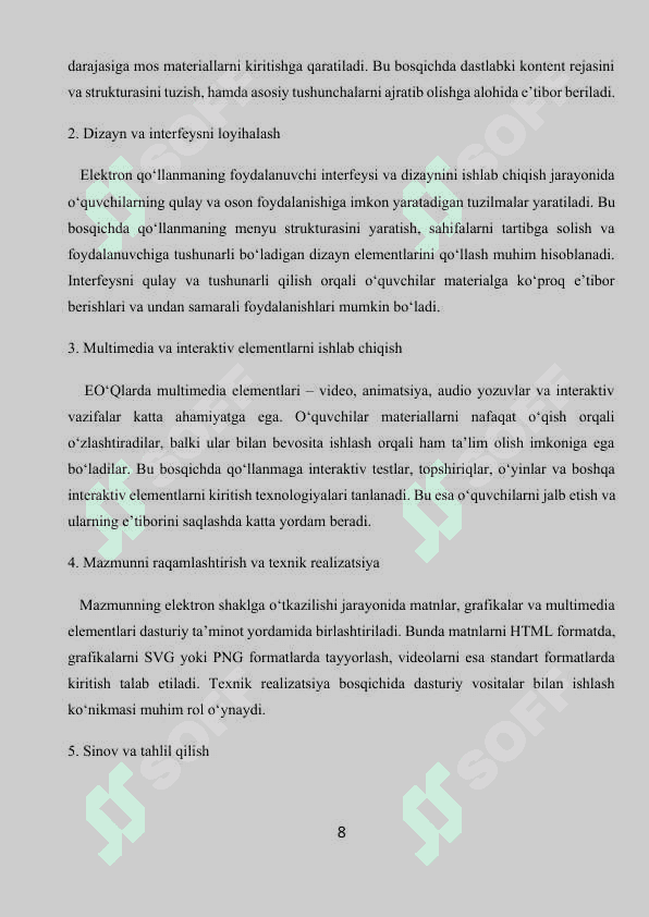 Informatika fanlarini o'qitishda elektron o'quv qo'llanma yaratish texnologiyasining ahamiyati 8
