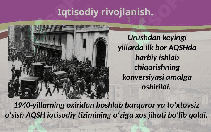 1942 – 1952-yillarda AmerikaQo‘shma Shtatlari 4