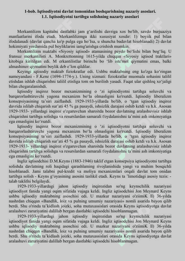 IQTISODIYOTNI DAVLAT TOMONIDAN TARTIBGA SOLISHNING MOHIYATI VA ZARURLIGI 5