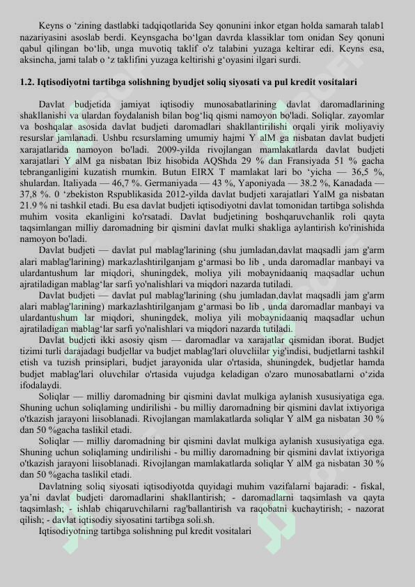 IQTISODIYOTNI DAVLAT TOMONIDAN TARTIBGA SOLISHNING MOHIYATI VA ZARURLIGI 6