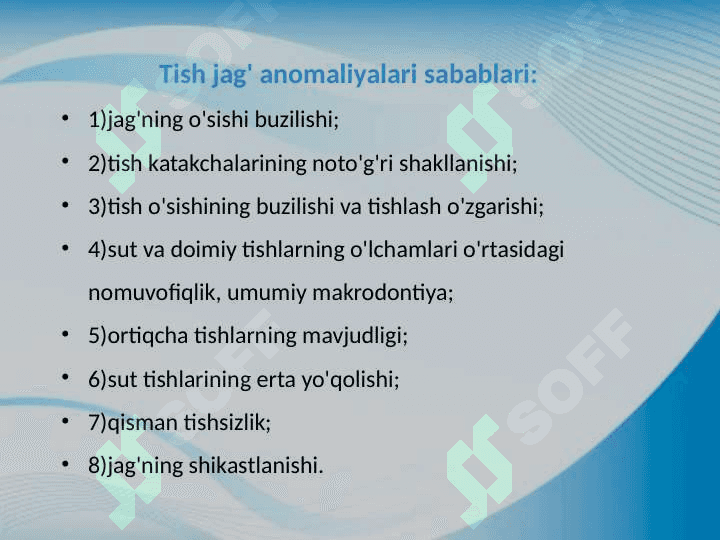 katta yoshdagilar tish jag' anomaliyalari 3