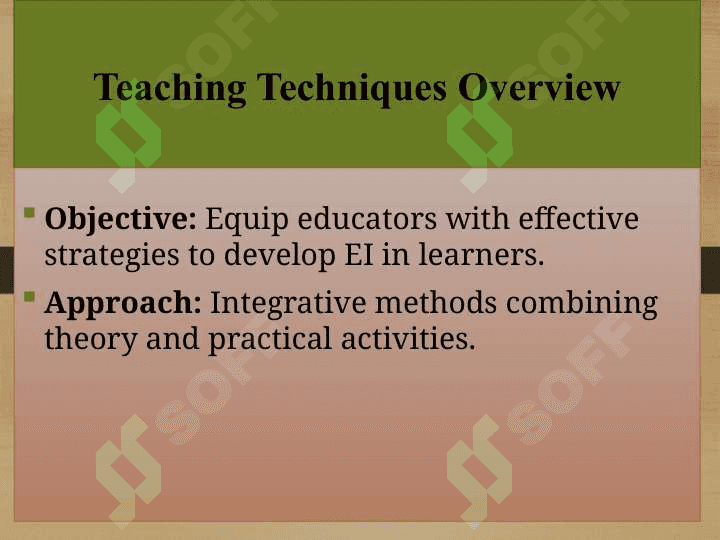Teaching Techniques for Developing Emotional Intelligence of the Learners 6