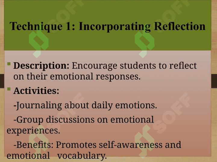 Teaching Techniques for Developing Emotional Intelligence of the Learners 8