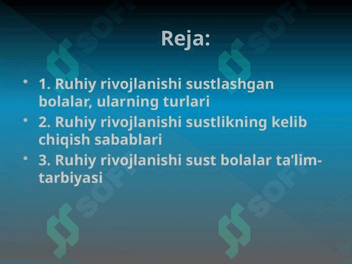 Ruhiy rivojlanishi sustlashgan bolalar RRS 2