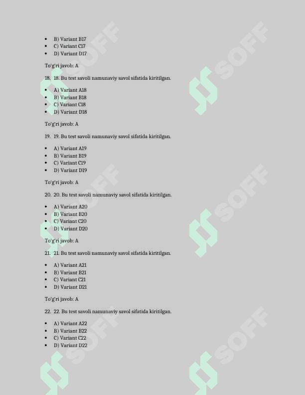 O‘zbekiston davlat mustaqilligining qo‘lga kiritilishi bo‘yicha test savollari 4