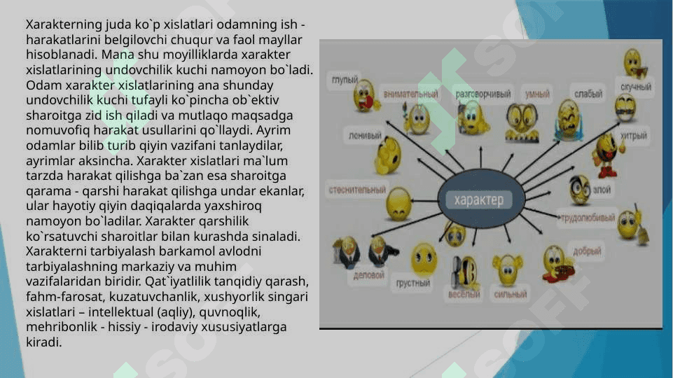Xarakter haqida tushuncha . Xarakter turlari va harakter aksentuatsiyasi 5