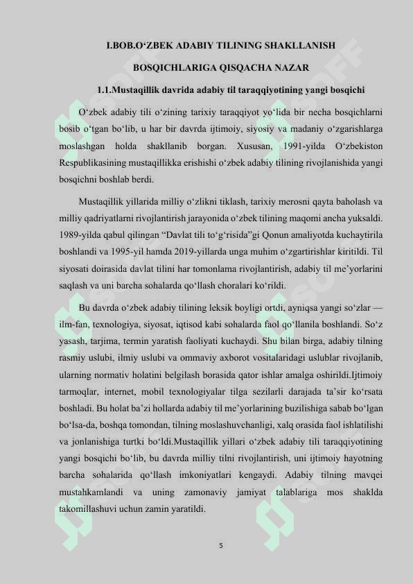 O'ZBEK ADABIY TILINING HOZIRGI RIVOJLANISH TENDENSIYALARI 5