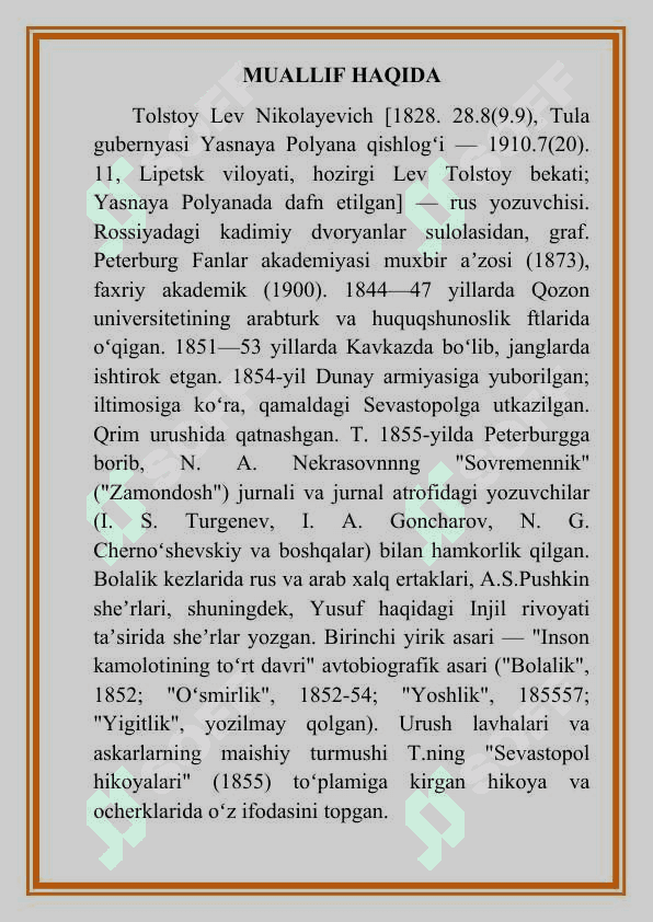 Urush va tinchlik Lev Tolstoy 2