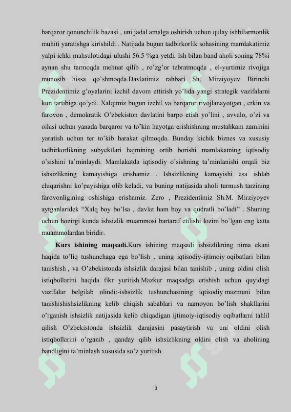 Ishchi kuchi, uning bandligi va ishsizlik 3