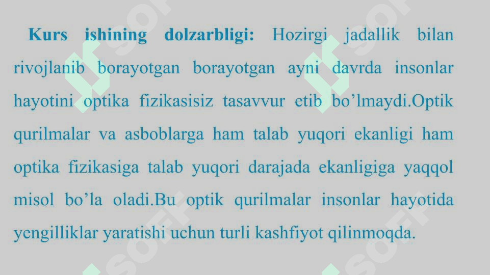 Optik asboblar . Optika 3