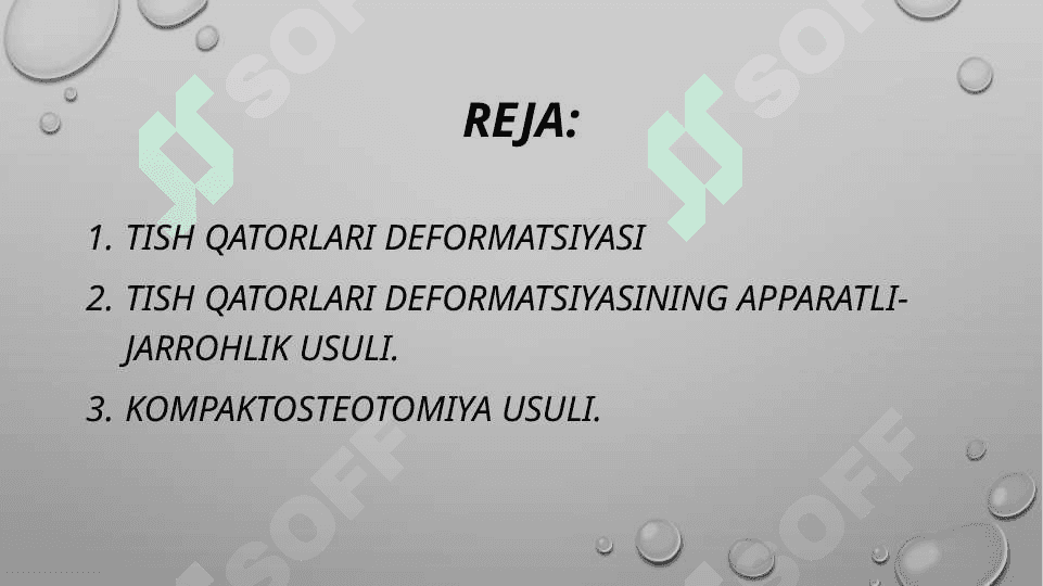 tish qatorlari deformatsiyalarining bartaraf qilishning apparatur-jarrohlik usuli 2
