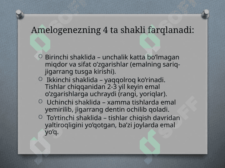 Tish qattiq to’qimasining irsiy kasalliklari 6
