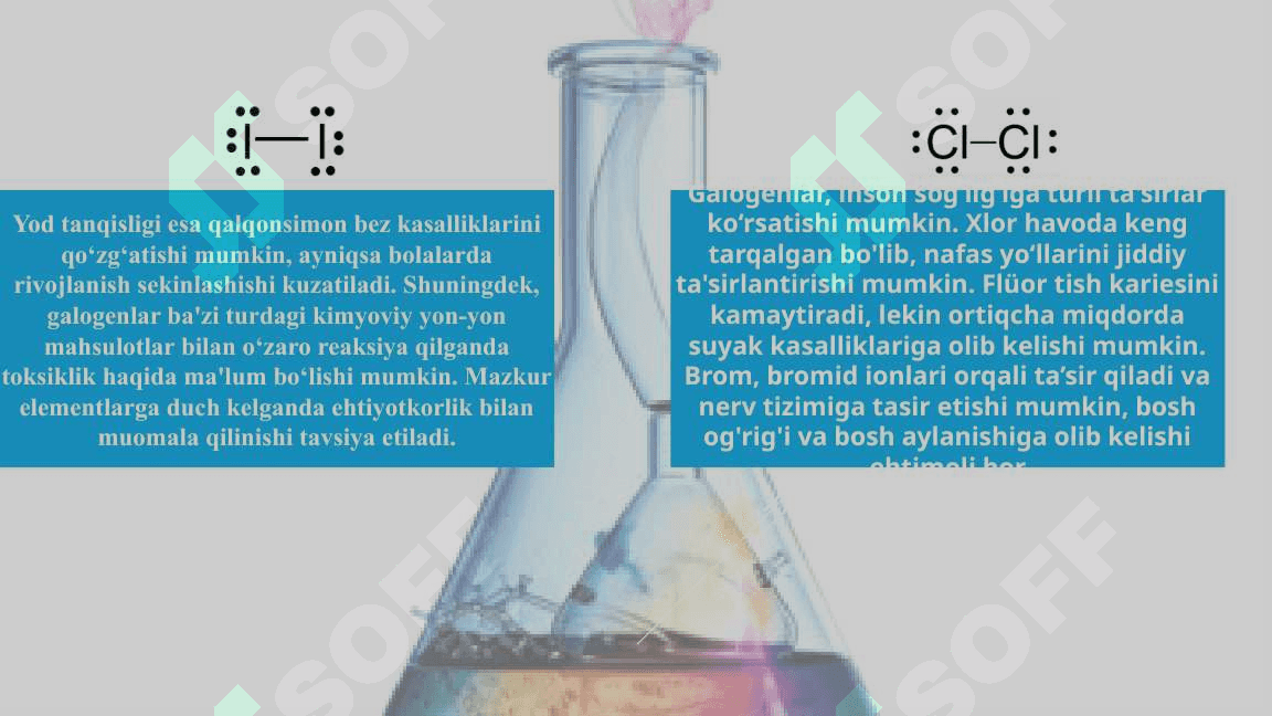 Galogen saqlagan organik birikmalarning qo'llanilishi 6
