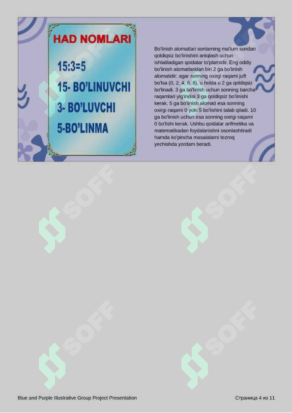 Matematikaga mustaqil talim uchun slayd referat 4