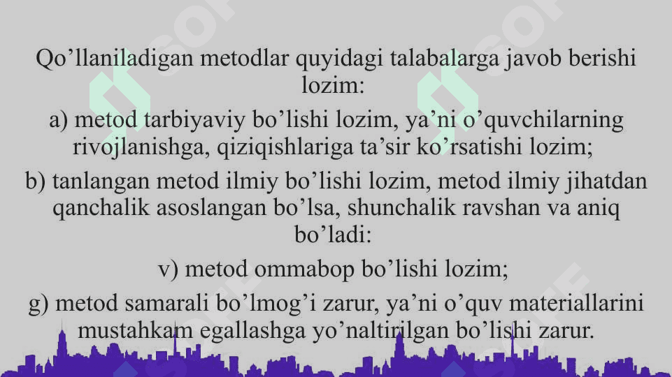 GEOGRAFIYA TA’LIMIDA QO‘LLANILADIGAN METODLAR TASNIFI 6