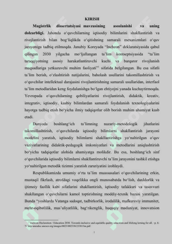 BOSHLANG‘ICH SINF O‘QUVCHILARIDA IQTISOD TUSHUNCHASINI SHAKLLANTIRISHDA INTERFAOL METODLARDAN FOYDALANISH 7