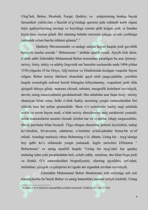 Zahiriddin Muhammad  Boburning hayoti va ijodiy merosi 4