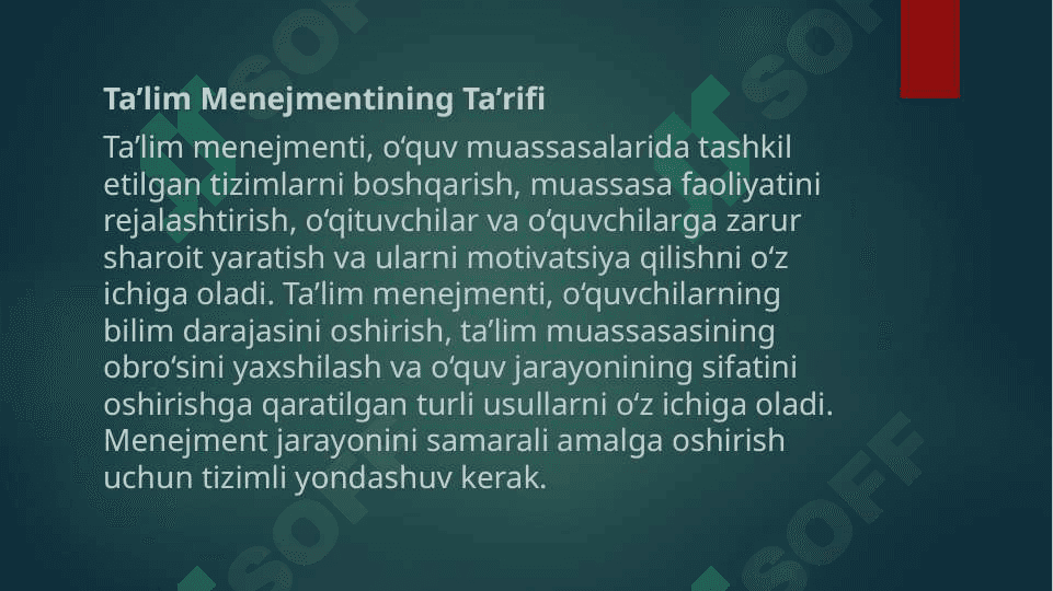 Ta’lim muassasasi menejmenti 3