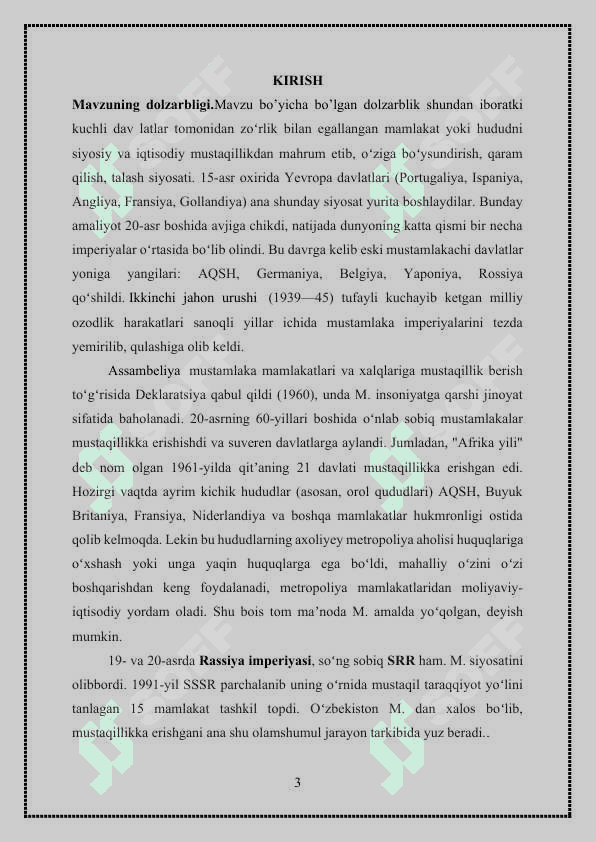 Yevropa davlatlarining mustamlakachilik uchun kurashi 3