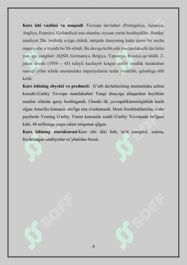 Yevropa davlatlarining mustamlakachilik uchun kurashi 4