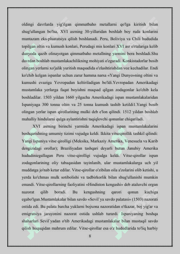 Yevropa davlatlarining mustamlakachilik uchun kurashi 8