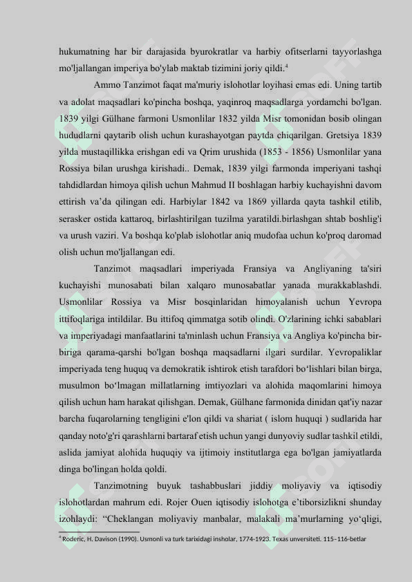 USMONLILAR IMPERIYASI TANZIMOT DAVRIDA 7