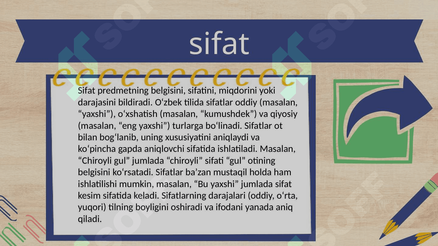 Mustaqil soʻz turkumlarI 4