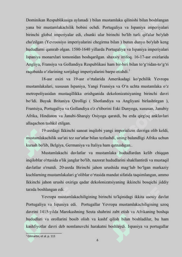 YEVROPA DAVLATLARINING MUSTAMLAKALAR UCHUN KURASHI XVIII XIX ASRLAR 6