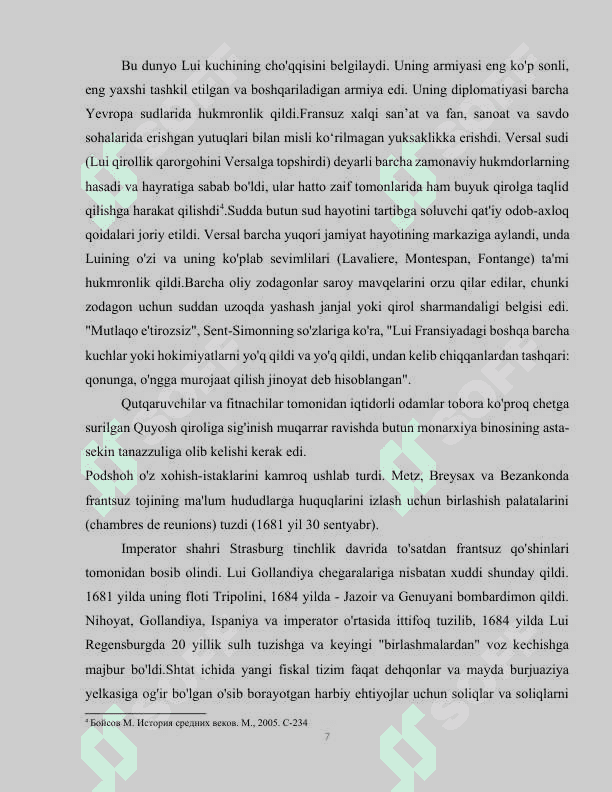 LYUDOVIK XIV NING ICHKI VA TASHQI SIYOSATI 7