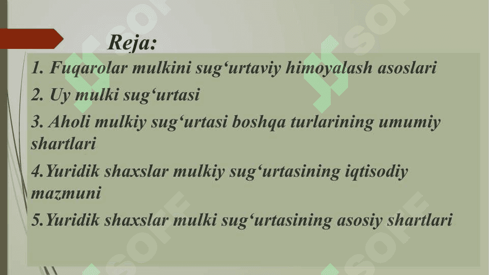 Yuridik va jismoniy shaxslarning mol-mulkini sug‘urtalash 2