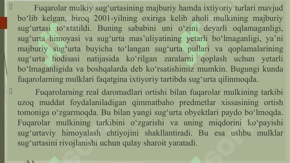 Yuridik va jismoniy shaxslarning mol-mulkini sug‘urtalash 4